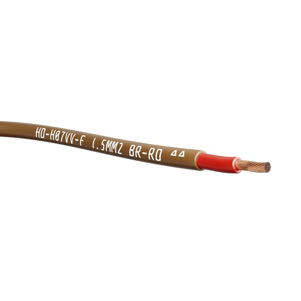 Przewód instalacyjny podwójnie izolowany brązowy – linka LgY 1,5 mm² – 1 mb