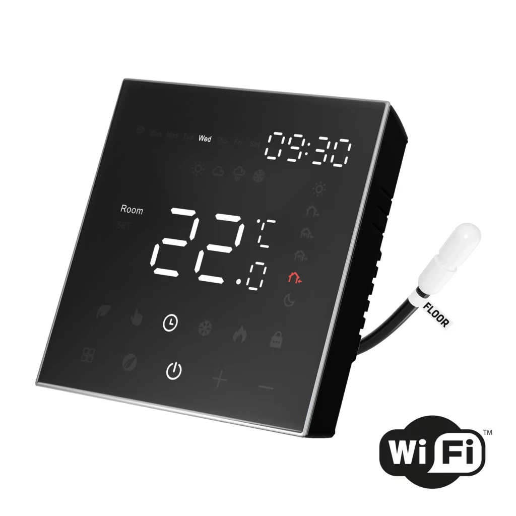 Termostat programowalny HD-T400.B z komunikacją Wi-Fi – czarny